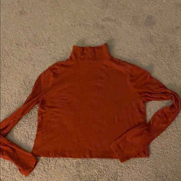 Maroon Cropped Turtle Neck - Picture 1 of 1